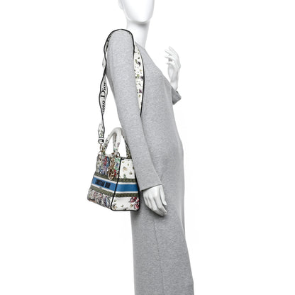 Christian Dior Canvas D-Constellation Embroidered Medium Lady D-Lite Latte Multicolor 3 of 24