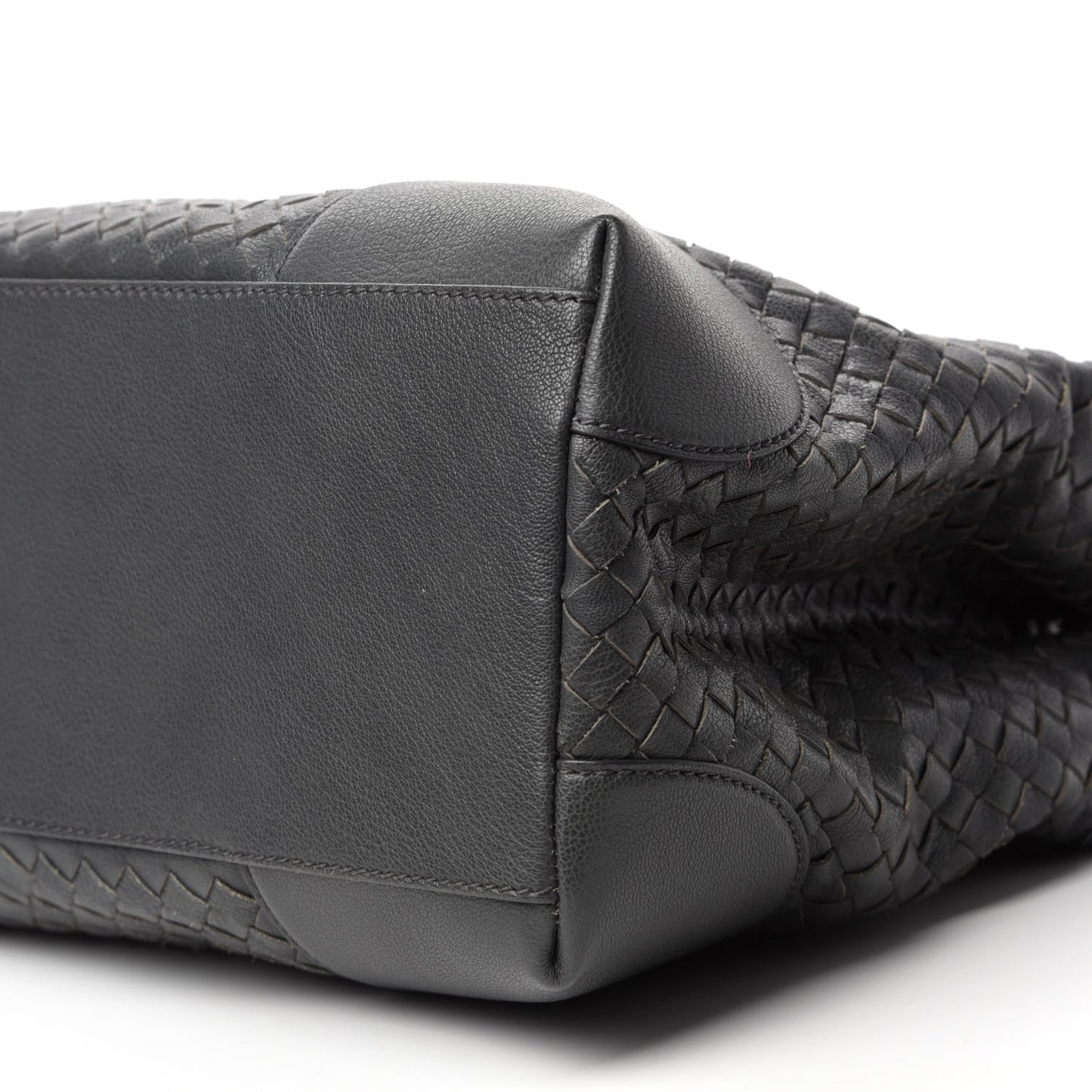 Nappa Intrecciato Large Top Handle Tote Grey