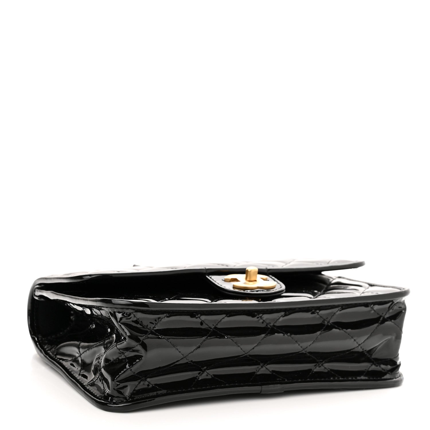 Chanel Patent Quilted Small School Memory Top Handle Flap Black 4 of 11