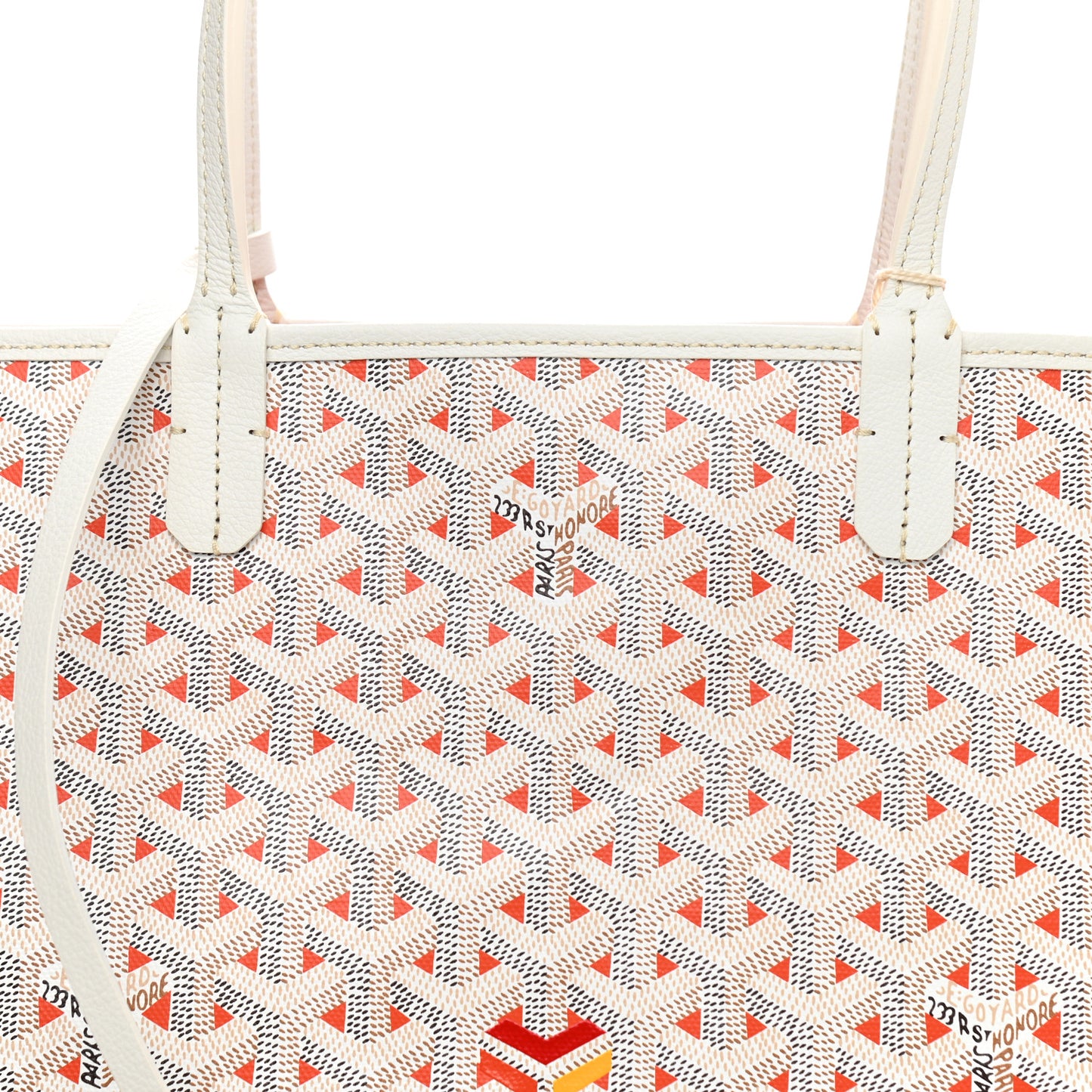 Goyardine Saint Louis Claire Voie PM White Orange