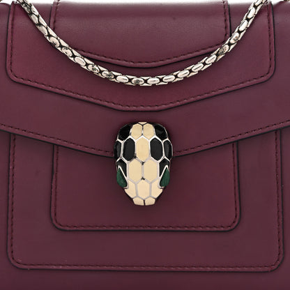 Bulgari Calfskin Small Serpenti Forever Snake Strap Crossbody Bag Purple 9 of 14
