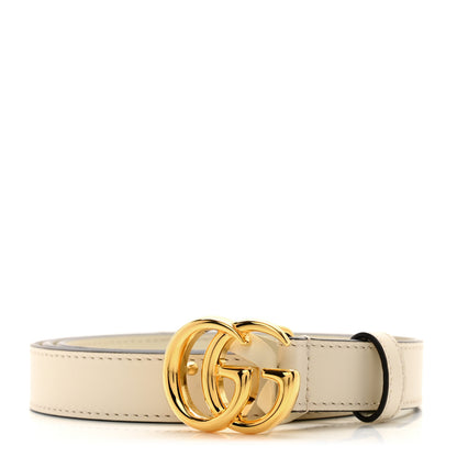 Gucci Calfskin Double G 20mm Belt 90 36 Mystic White 1 of 6