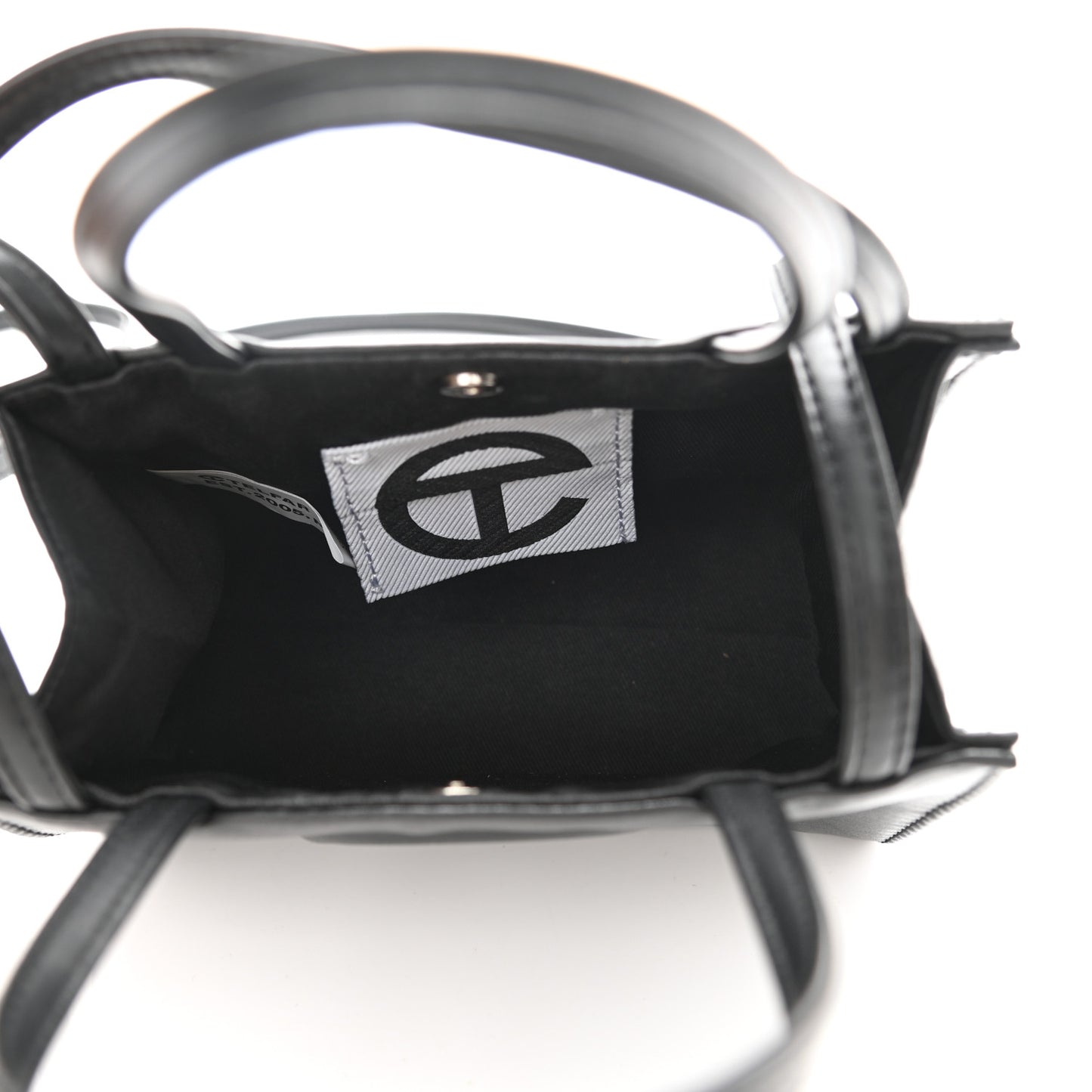 Vegan Leather Small Shopping Bag Black
