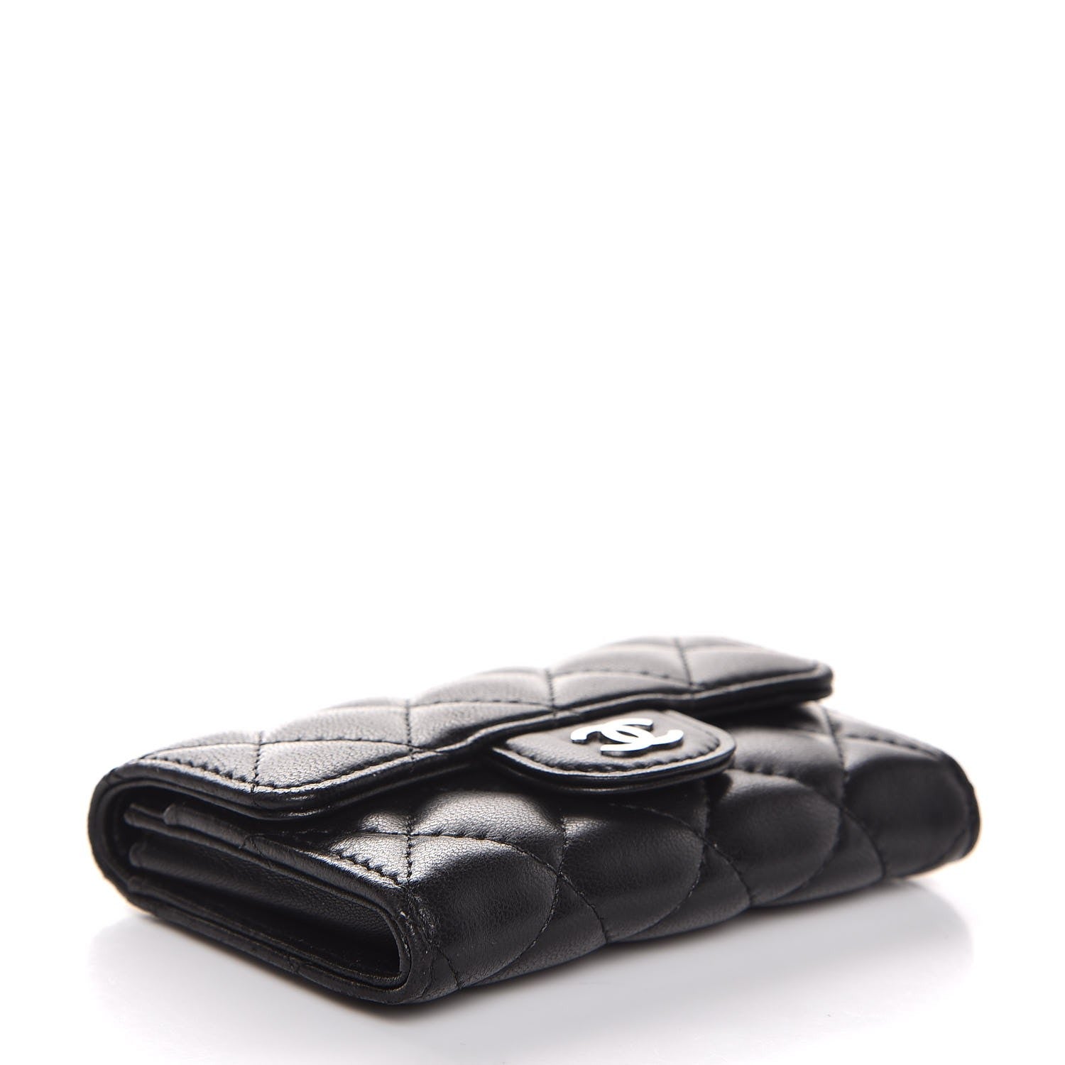 Chanel Lambskin Quilted Flap Card Holder Black 4 of 8