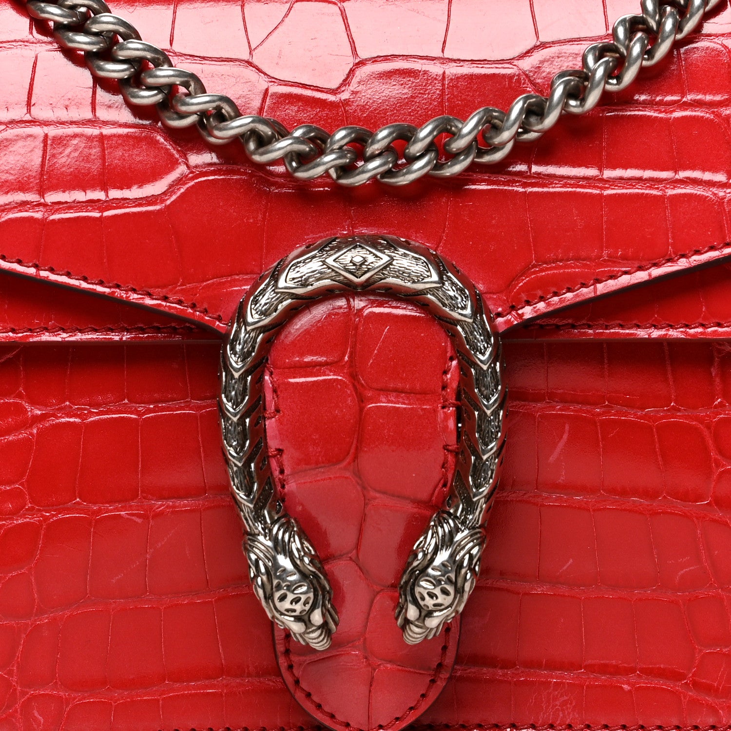 Gucci Crocodile Small Dionysus Shoulder Bag Red 1106324 – FASHIONPHILE