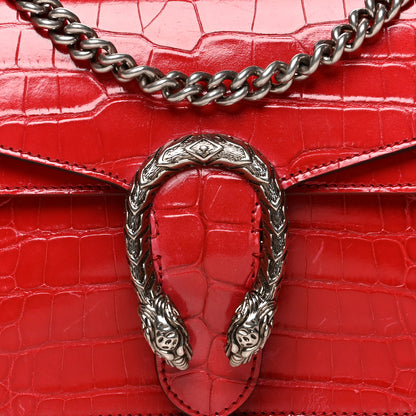 Gucci Crocodile Small Dionysus Shoulder Bag Red 9 of 11