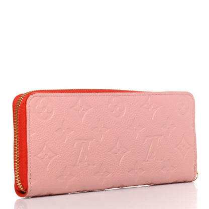 Louis Vuitton Empreinte Blooming Flowers Clemence Wallet Rose Poudre 3 of 9