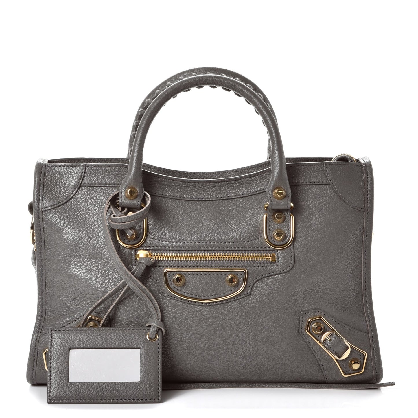 Chevre Gold Metallic Edge Hardware S City Gris Acier