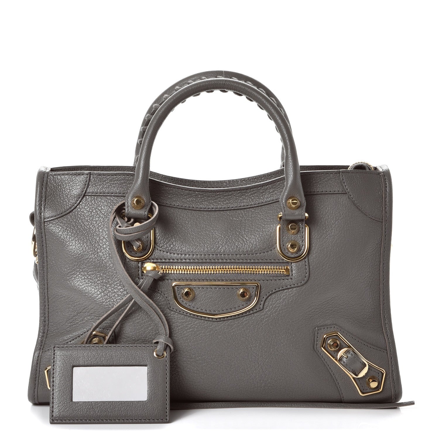 Balenciaga Chevre Gold Metallic Edge Hardware S City Gris Acier 1 of 8