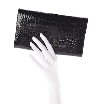 Hermes Shiny Alligator Constance Wallet Black 2 of 14