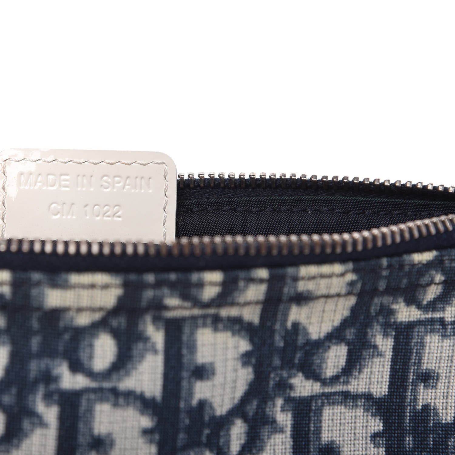 Christian Dior Monogram Mini Saddle Pochette White Blue 9 of 10