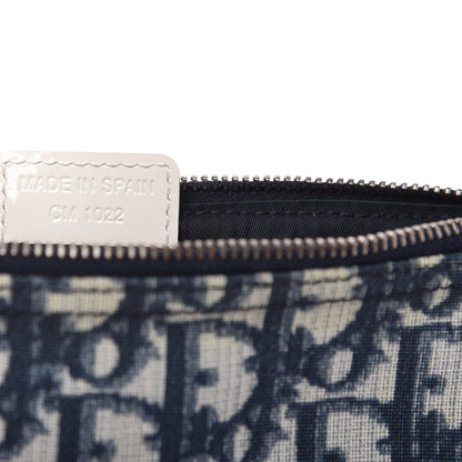 Christian Dior Monogram Mini Saddle Pochette White Blue 9 of 10