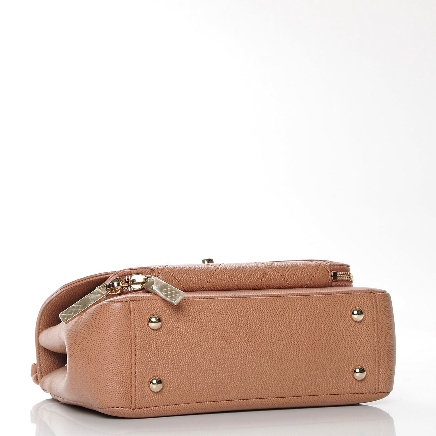 Caviar Quilted Small Business Affinity Flap Camel