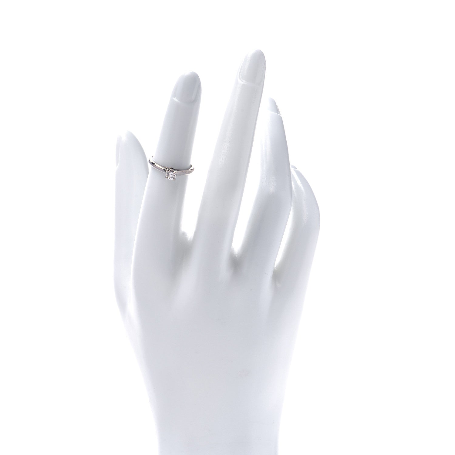 Cartier Platinum Diamond .25ct Solitaire Engagement Ring 48 4.5 2 of 7