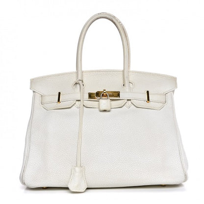Hermes Taurillon Clemence Birkin 30 White 1 of 104