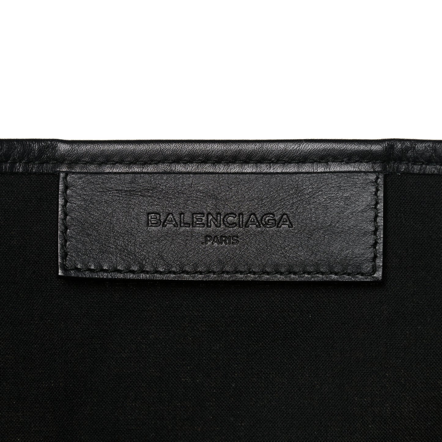 Cotton Canvas Calfskin M Navy Cabas Natural Black