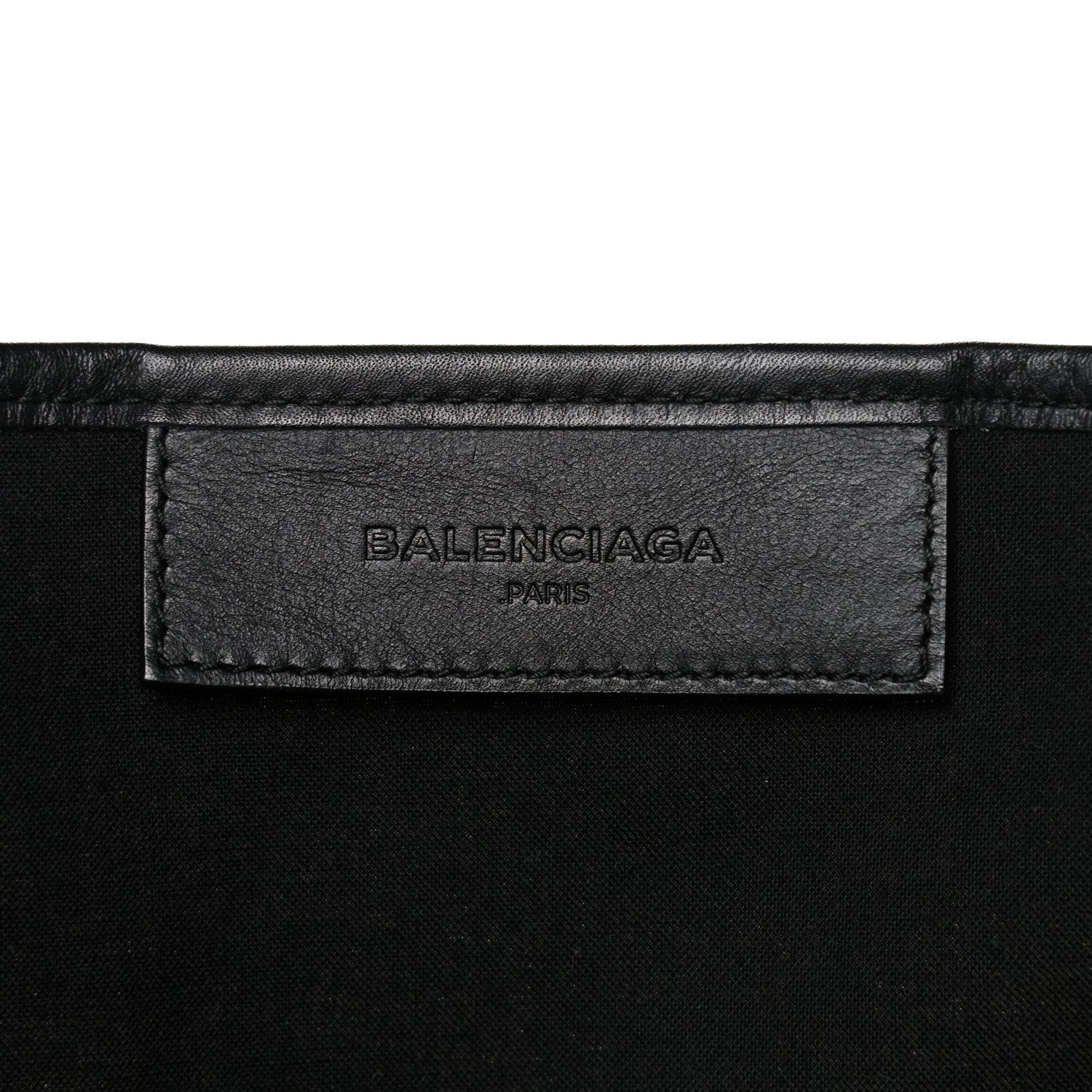 Balenciaga Cotton Canvas Calfskin M Navy Cabas Natural Black 6 of 16