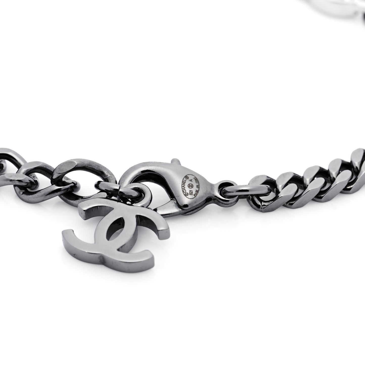 Crystal CC Chain Bracelet Silver