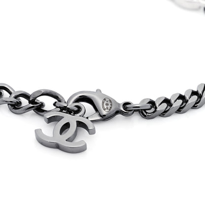 Chanel Crystal CC Chain Bracelet Silver 4 of 5
