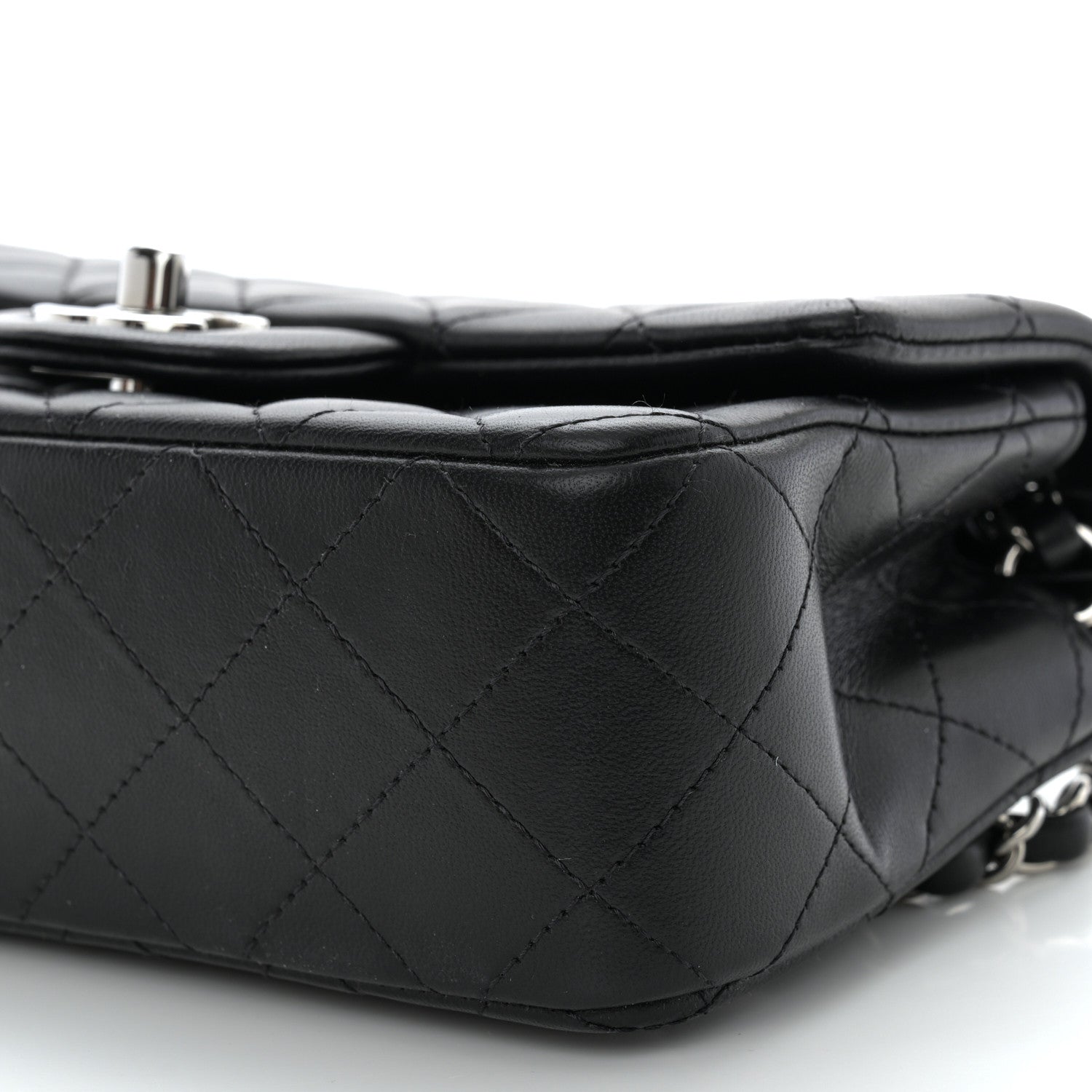 Chanel Lambskin Quilted Mini Rectangular Flap Black 10 of 10
