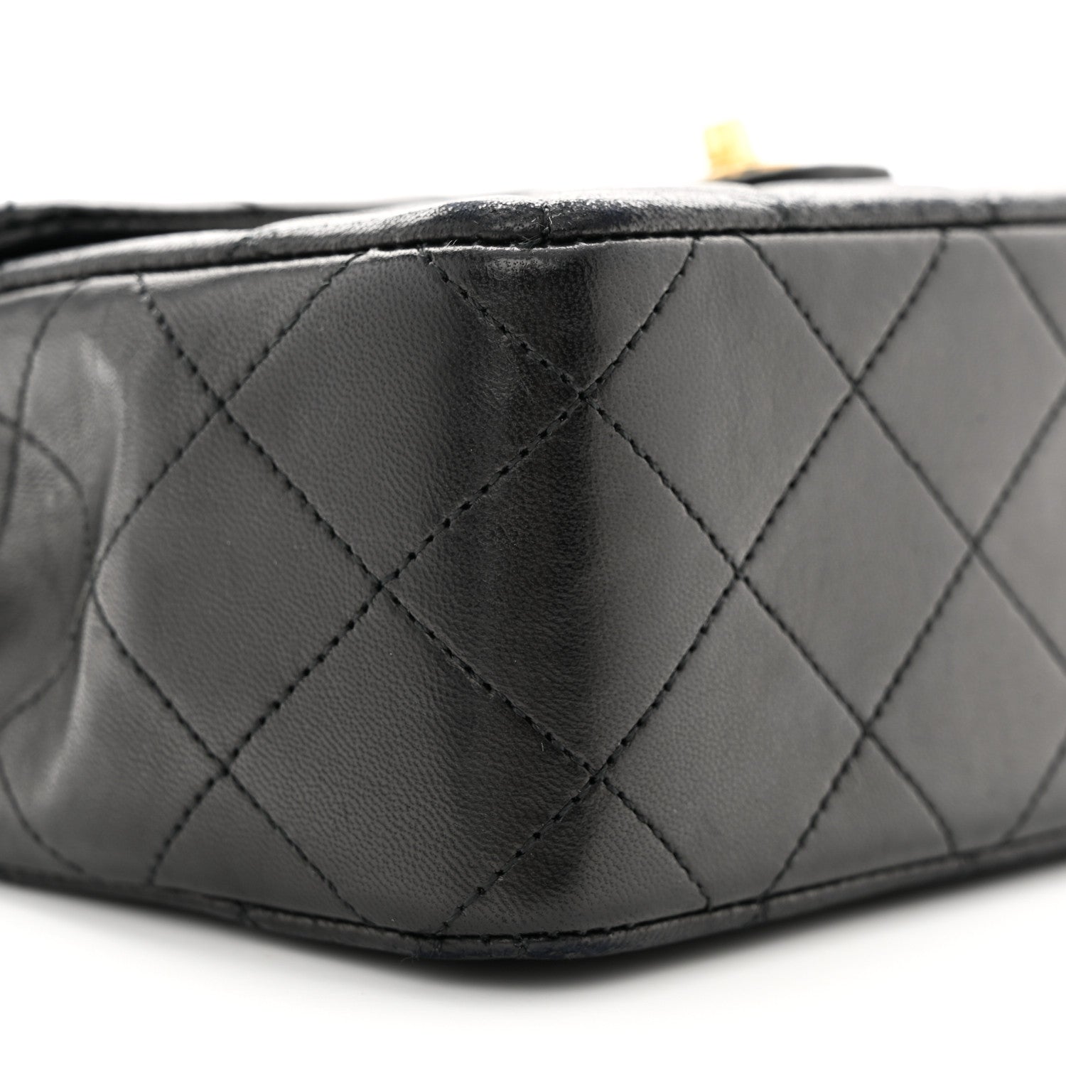 Chanel Lambskin Quilted Mini Square Flap Bag Black 9 of 10