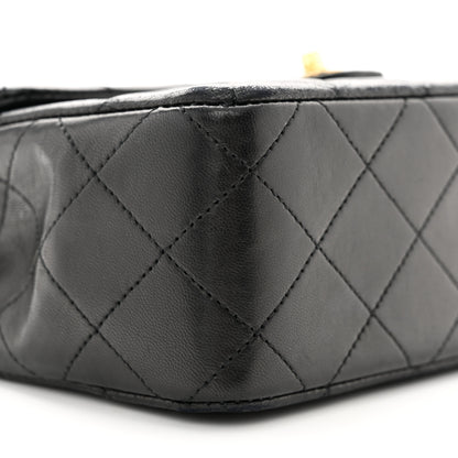 Chanel Lambskin Quilted Mini Square Flap Bag Black 9 of 10
