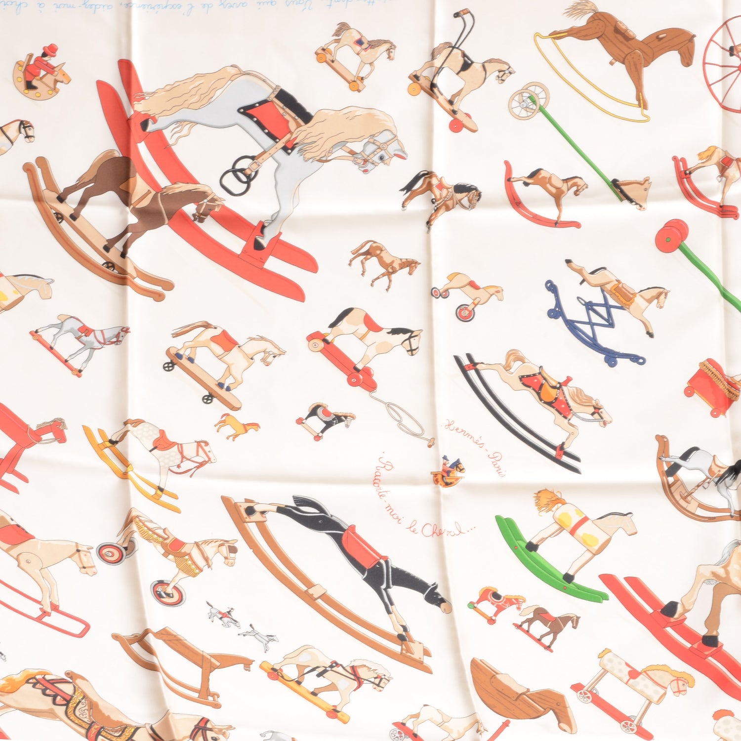 Hermes Silk Raconte Moi le Cheval Scarf 90 2 of 10