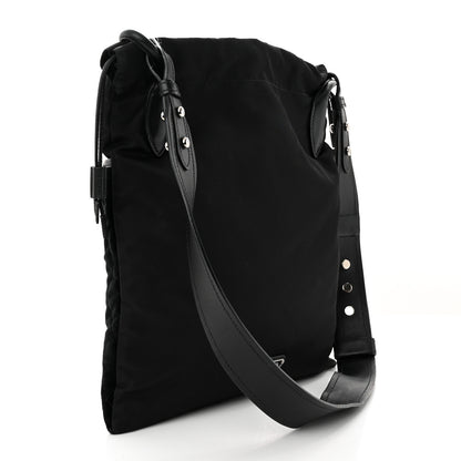 Prada Tessuto Nylon Velluto Ricamo Small Drawstring Bag Black 2 of 11