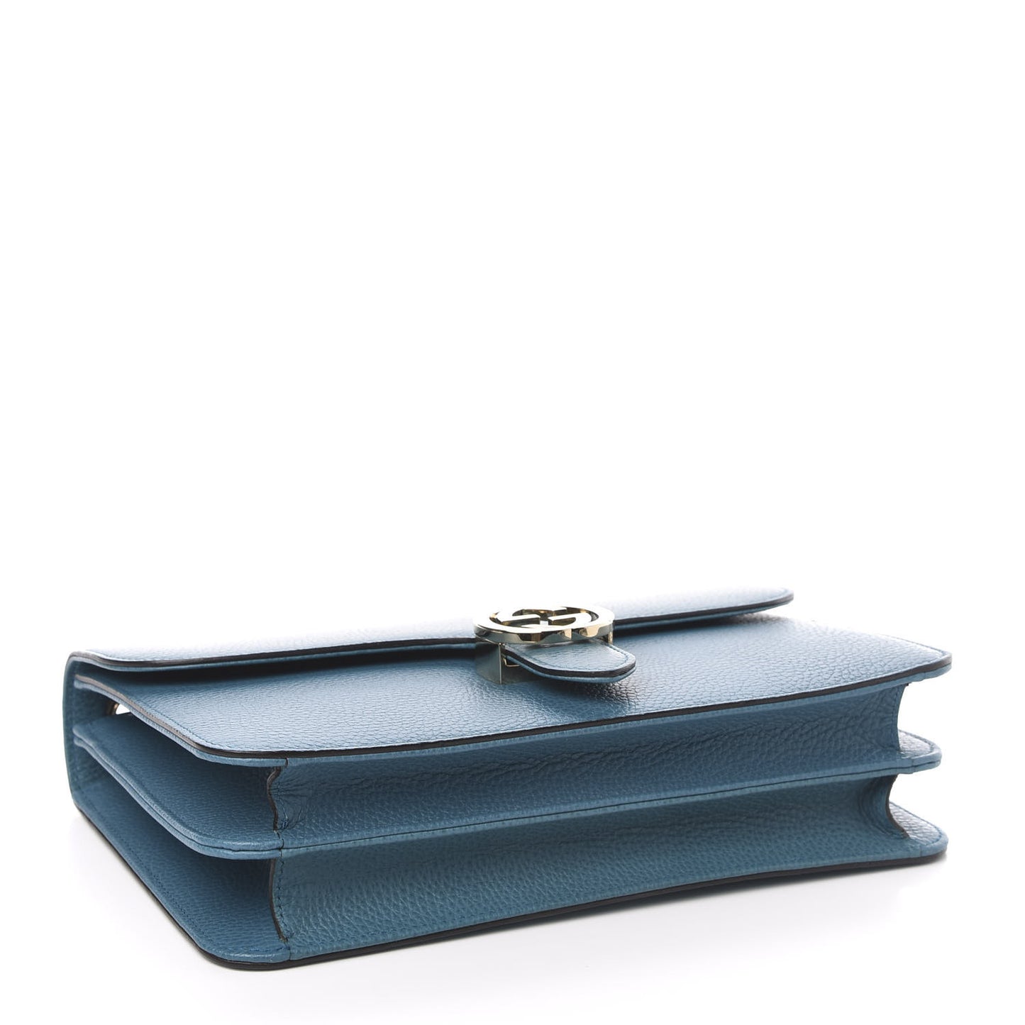 Dollar Calfskin Interlocking G Shoulder Bag Deep Cobalt