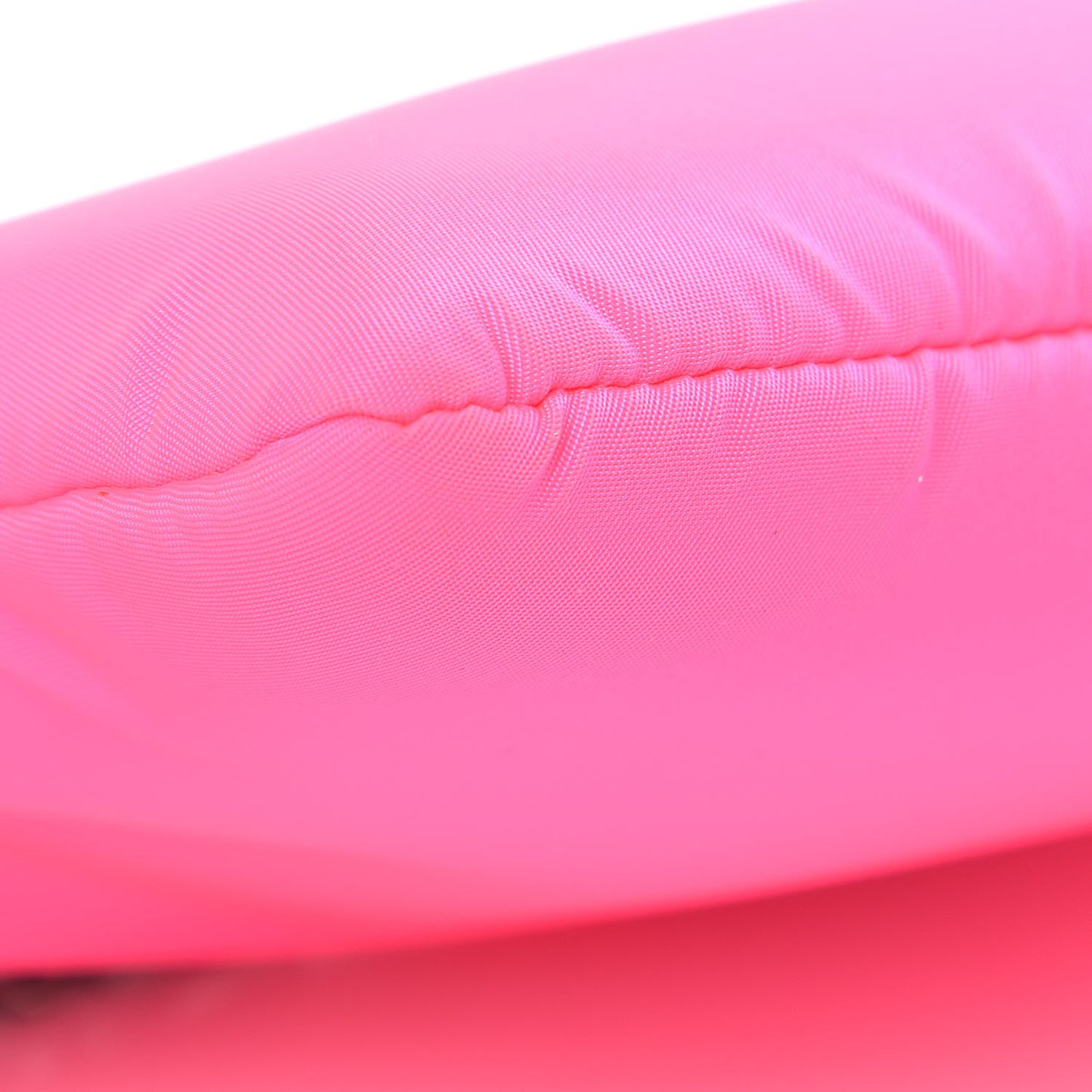 Tessuto Nylon Soft Padded Crossbody Clutch Rosa Fluo