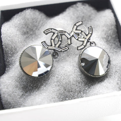 Chanel Crystal Baguette CC Dangle Earrings 3 of 4
