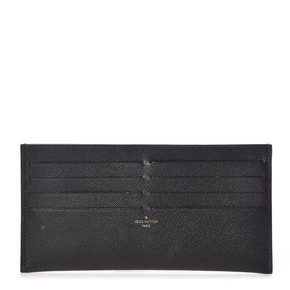 Louis Vuitton Calfskin Felicie Chain Wallet Card Holder Insert Black 1 of 6