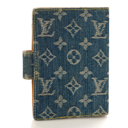 Louis Vuitton Monogram Denim Agenda PM Blue 3 of 10
