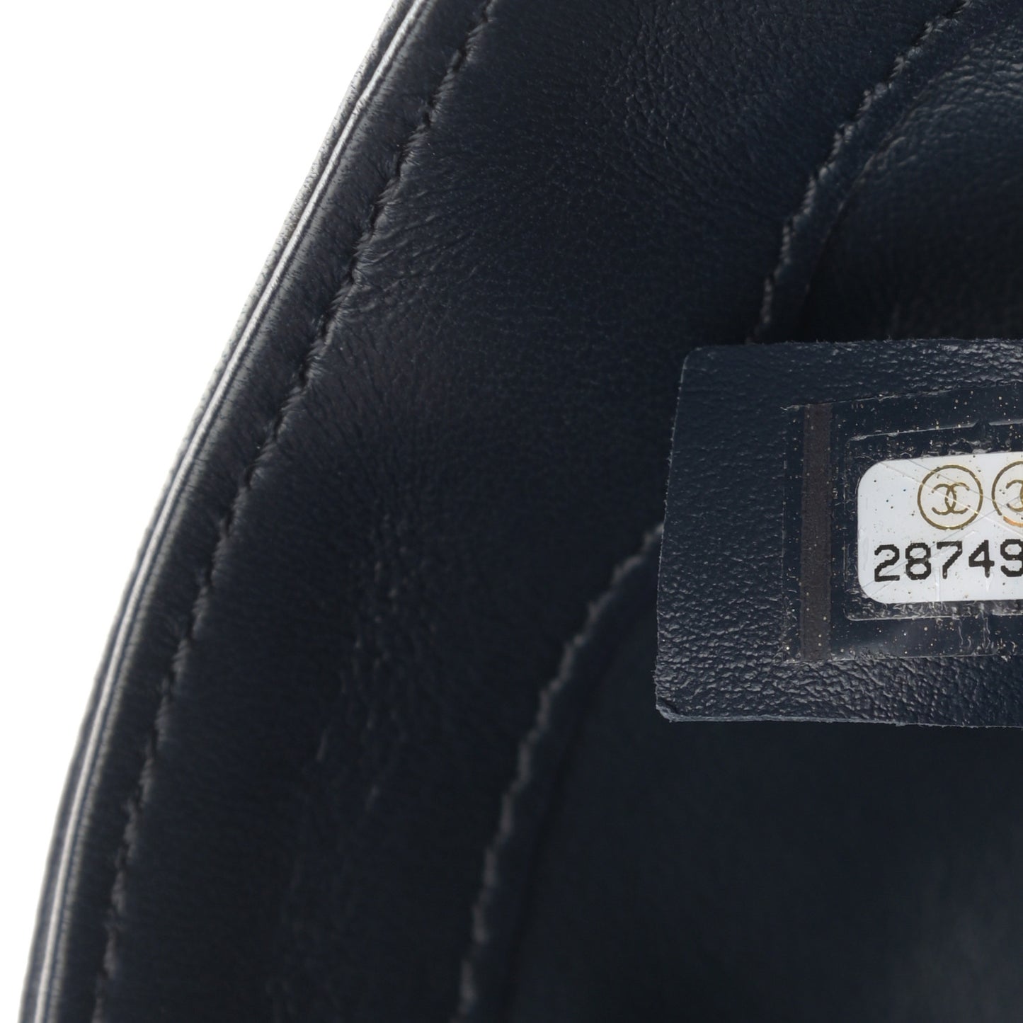 Lambskin Quilted Small Easy Carry Flap Navy