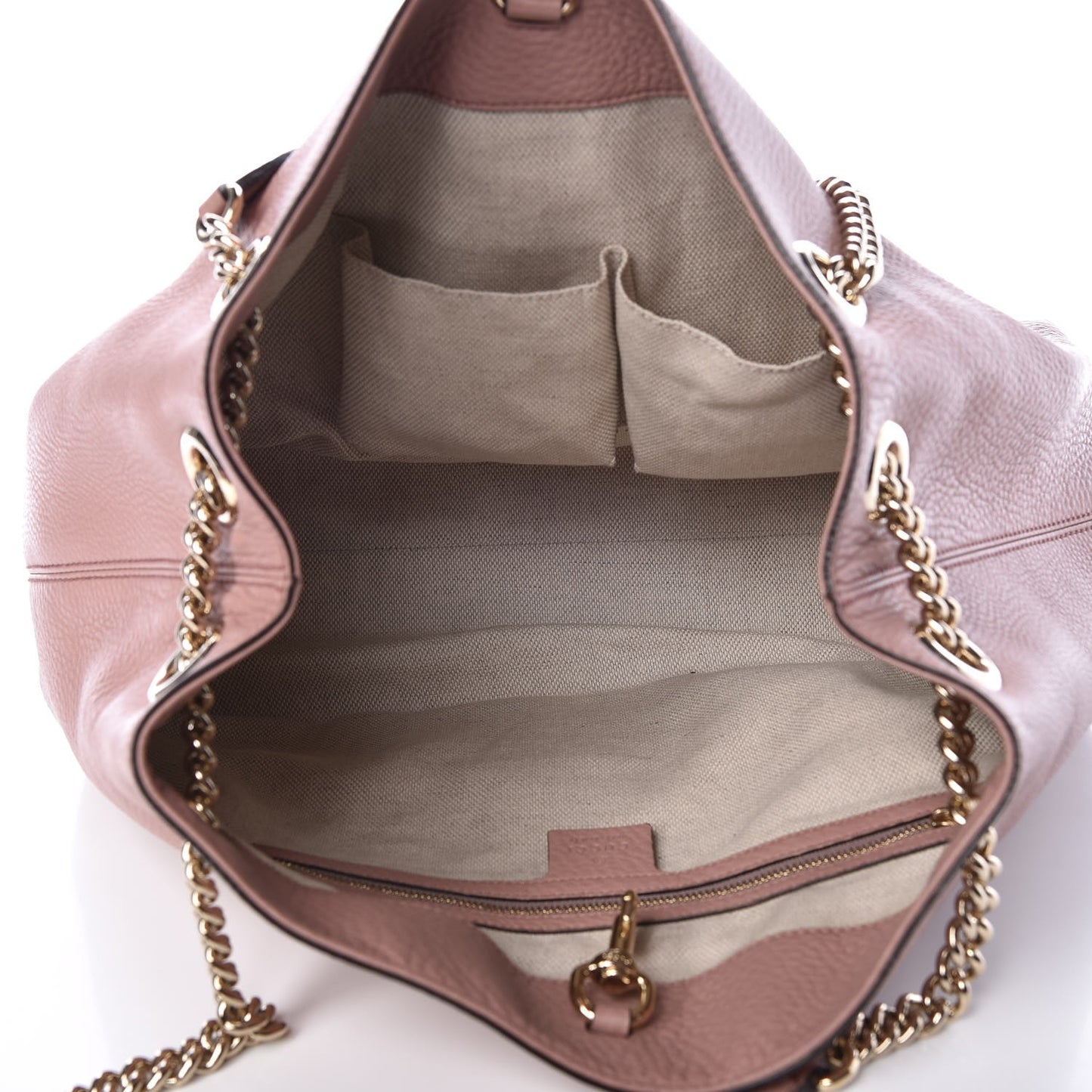 Pebbled Calfskin Medium Soho Chain Shoulder Bag Dark Cipria