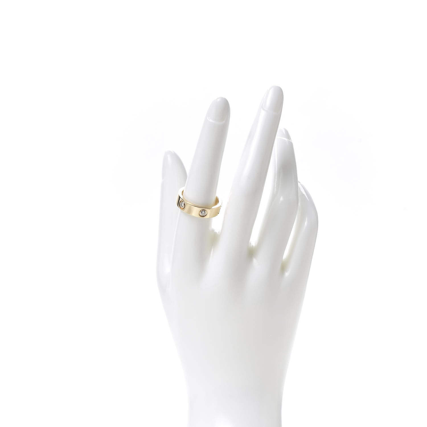 Cartier 18K Yellow Gold 6 Diamond 5.5mm LOVE Ring 57 8 2 of 6