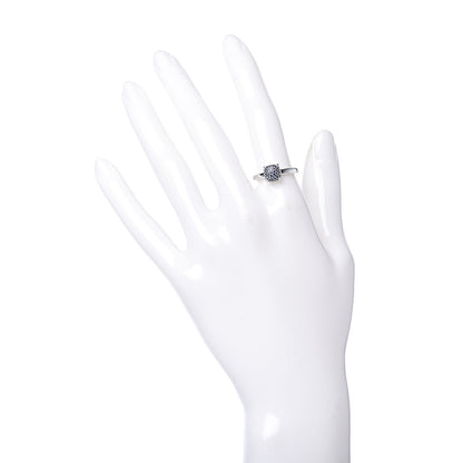 Tiffany 18K White Gold Blue Sapphires 7mm Paloma's Sugar Stacks Ring 52 6 2 of 8