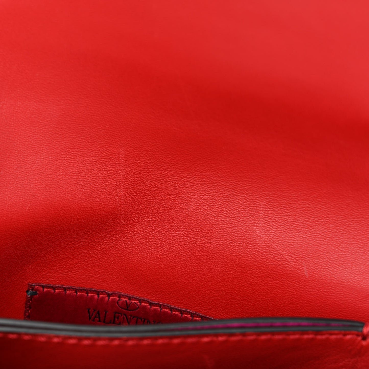 Nappa Small Rockstud Wristlet Clutch Fuxia
