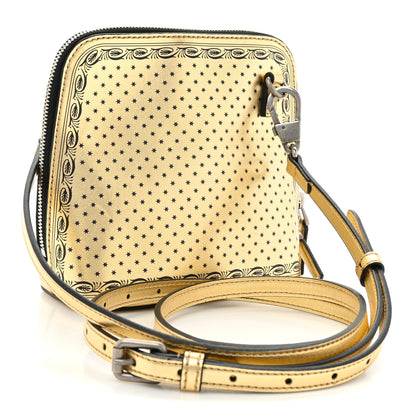Gucci X SEGA Calfskin GUCCY Stars Mini Dome Shoulder Bag Gold 3 of 11