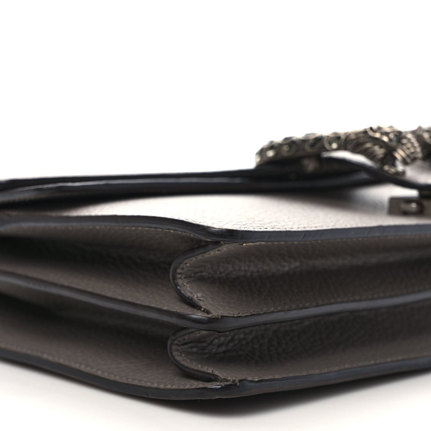 Pebbled Calfskin Small Dionysus Shoulder Bag Dusty Grey