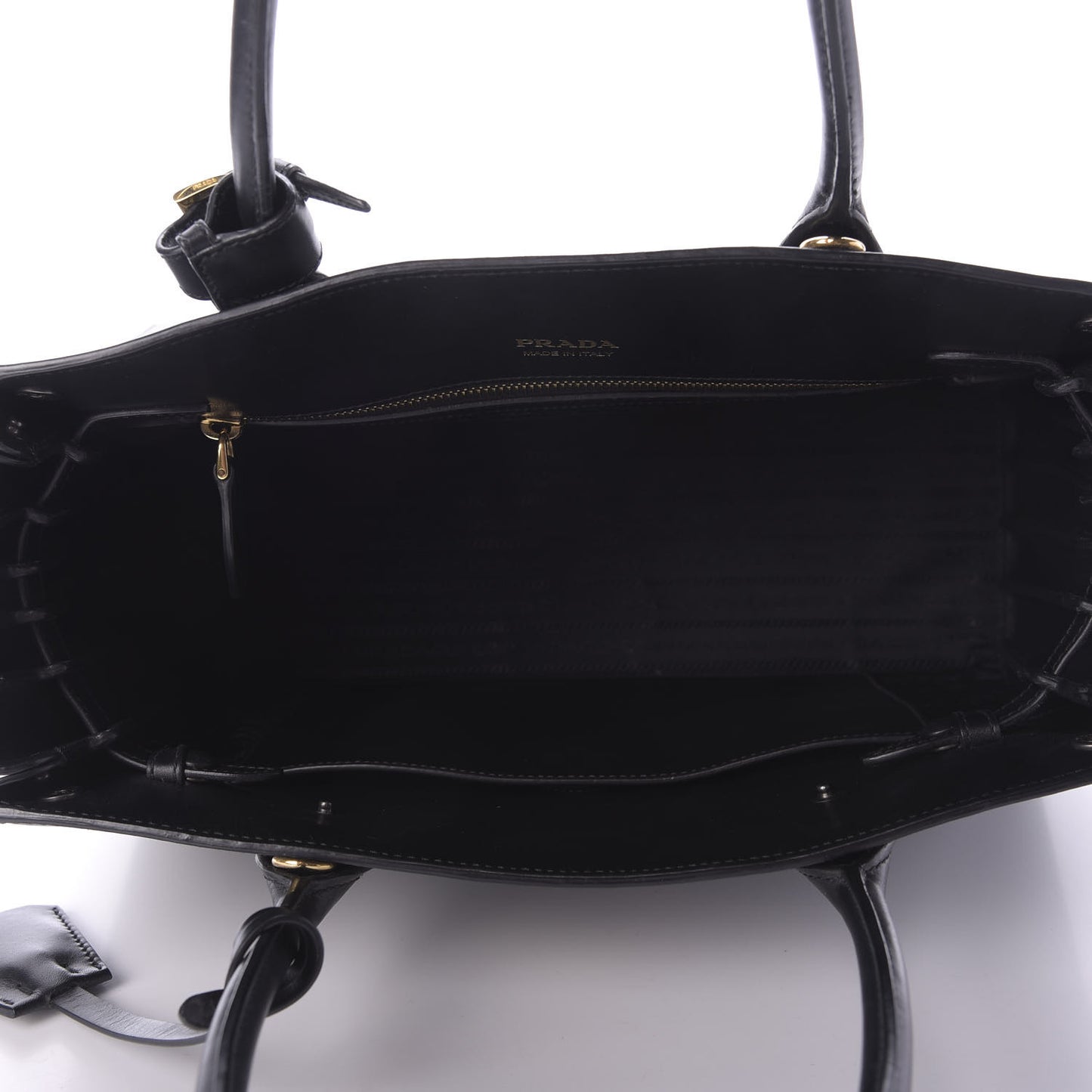 City Calfskin Medium Bibliotheque Tote Black