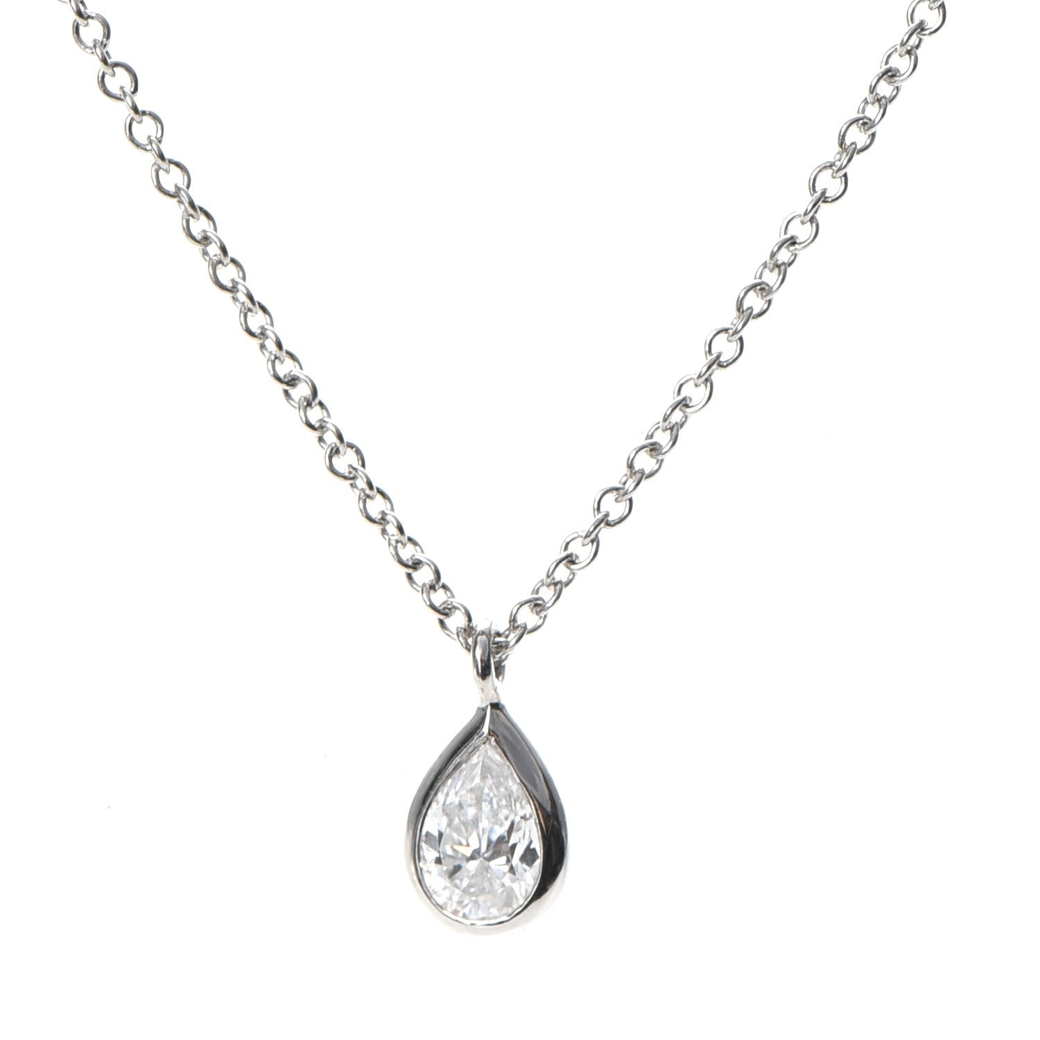 Tiffany Platinum Pear Shape .25ctw Diamonds By The Yard Necklace 4 of 7