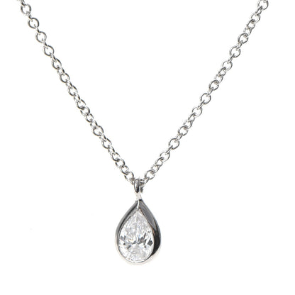 Tiffany Platinum Pear Shape .25ctw Diamonds By The Yard Necklace 4 of 7