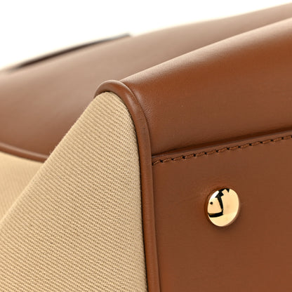 Burberry Calfskin Canvas Medium Cube Bowling Bag Malt Brown 11 of 16