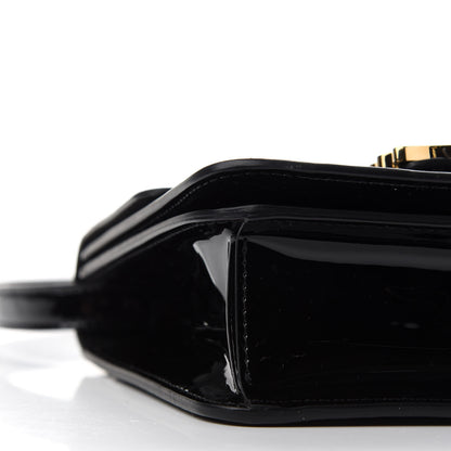 Fendi Vitello Vernice Mou Karligraphy Crossbody Bag Black 9 of 10
