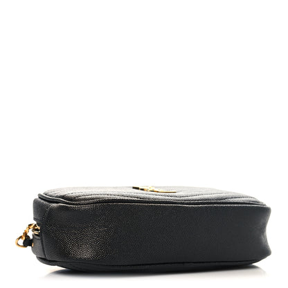 Saint Laurent Grain De Poudre Matelasse Monogram Mini Lou Camera Bag Black 4 of 11