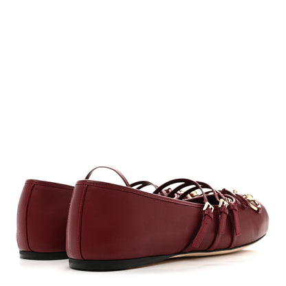 Gucci Malaga Kid Horsebit Ballet Flats 39 Rosso Ancora Red 5 of 10