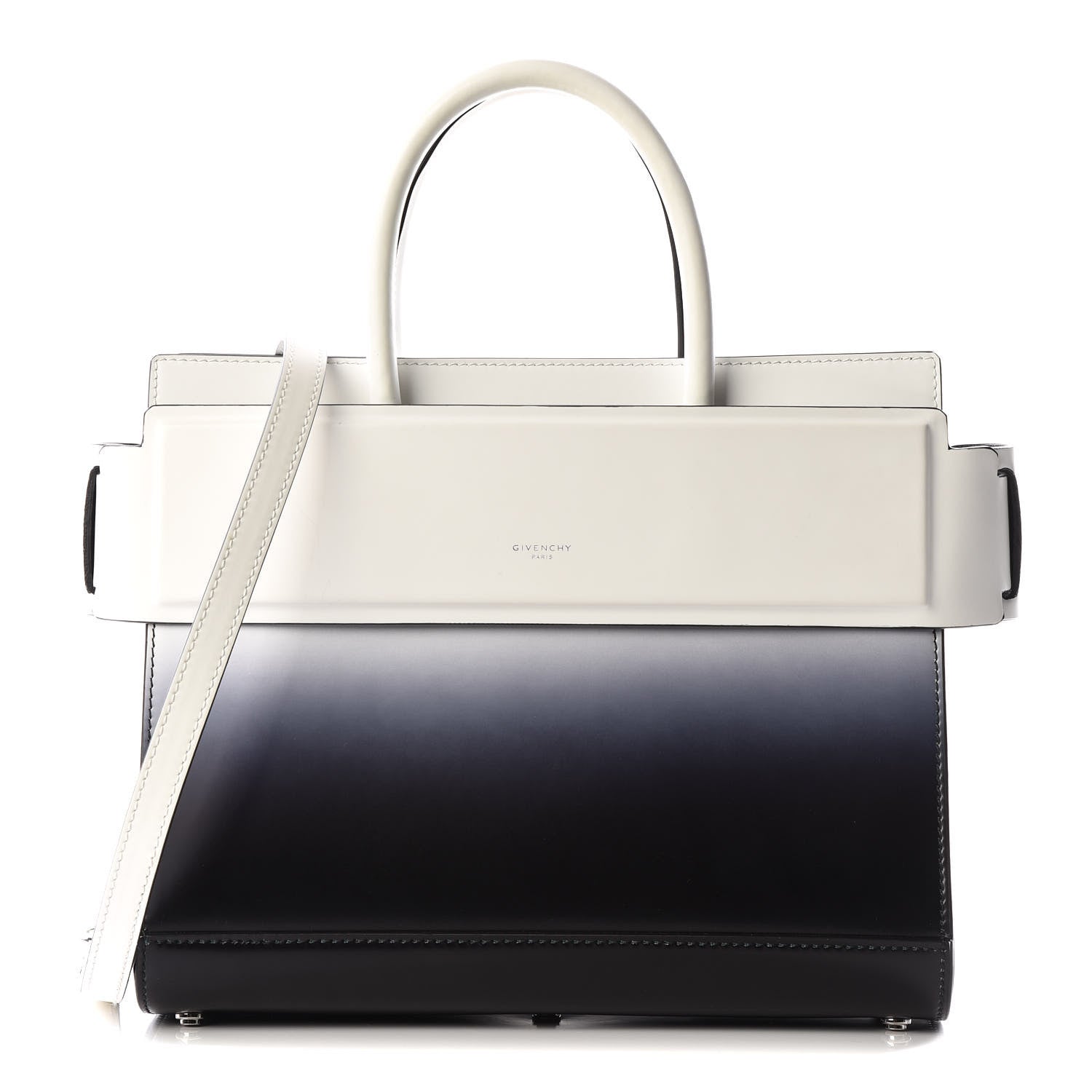 Givenchy Smooth Calfskin Small Degrade Horizon Satchel White Purple 1 of 10