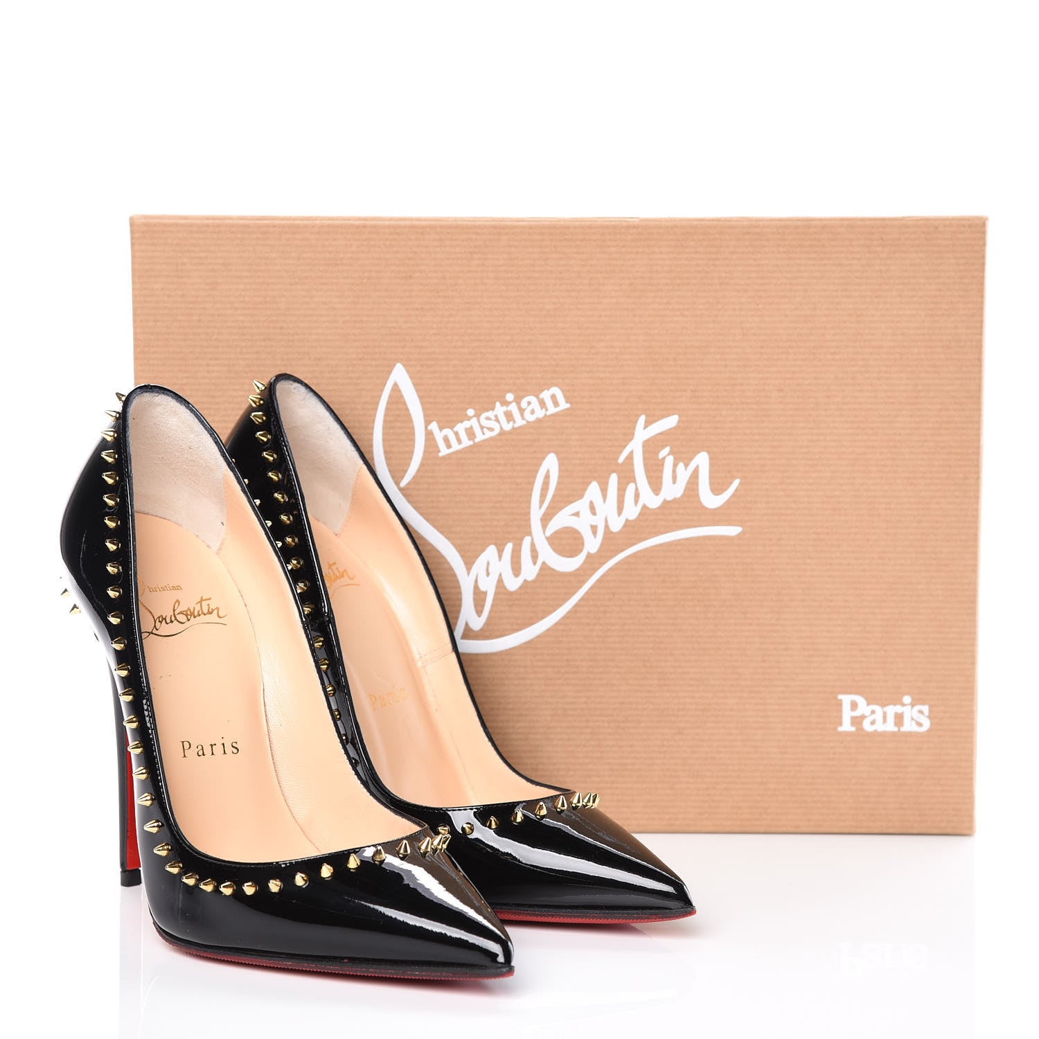 Christian Louboutin Patent Anjalina 120 Pumps 35 Black 13 of 13
