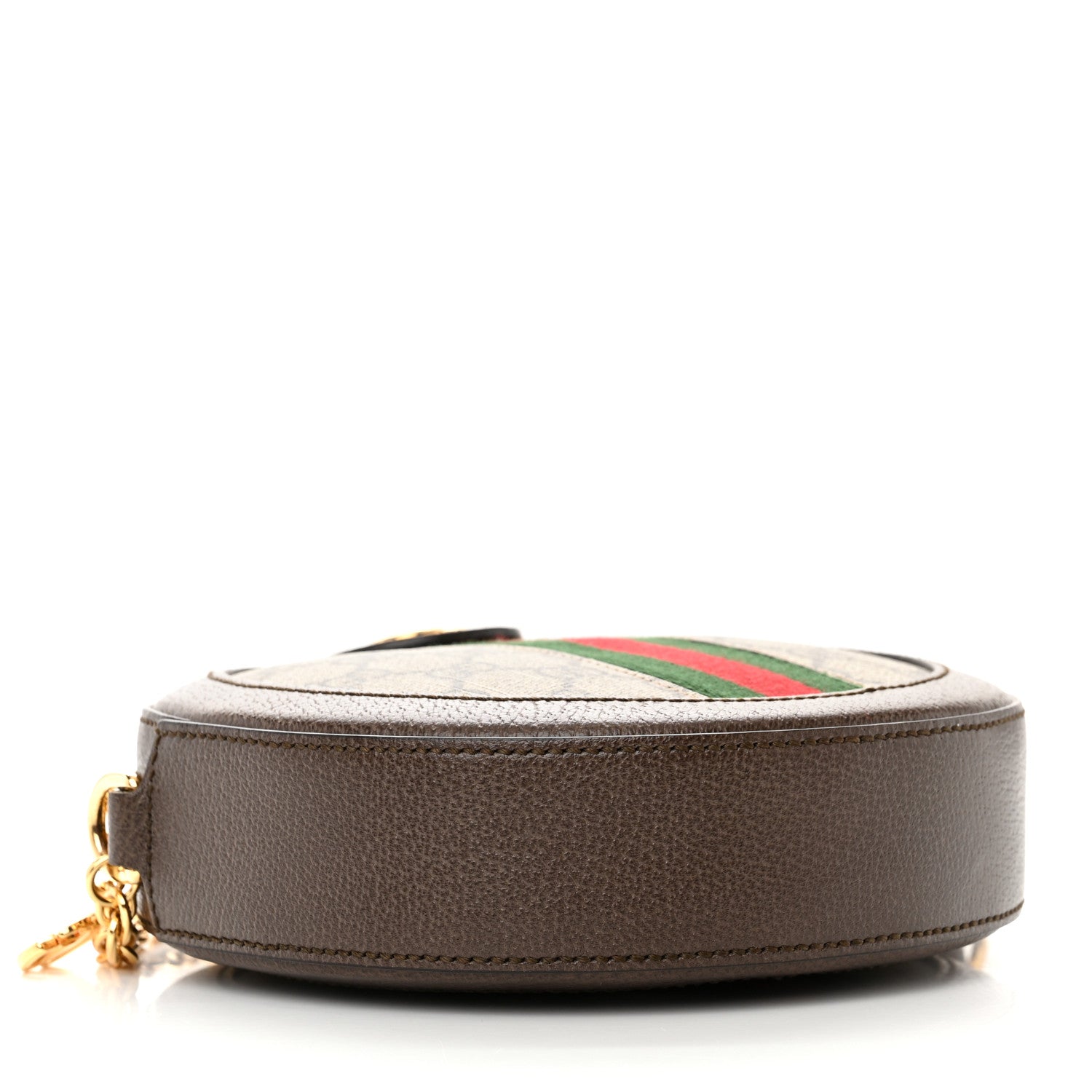 Gucci GG Supreme Monogram Web Mini Ophidia Round Shoulder Bag Brown 4 of 11